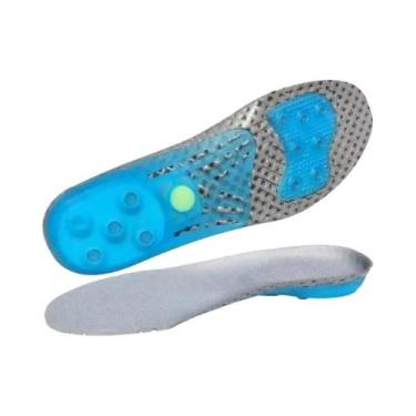Imagem de Palmilhas Ortopédicas De Silicone Com Suporte De Arco Em EVA Para Pés 