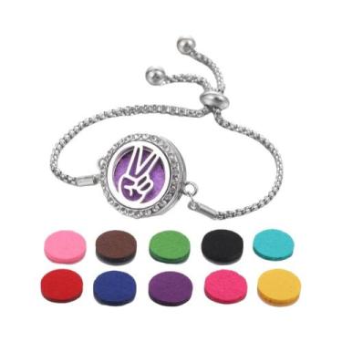 Imagem de Pulseira De Aromaterapia Árvore Da Vida Com Difusor De Óleo Essencial 