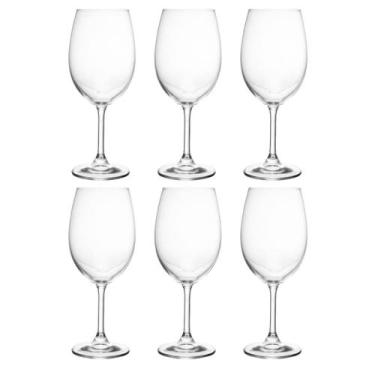 Imagem de Conjunto 6 Taças de Vinho 450ml Cristal Para Degustação Sommelier Lyor