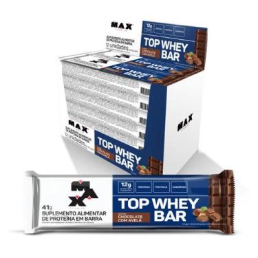Imagem de Top Whey Bar Performance Cx 12 Unidades Max Titanium, Chocolate com av