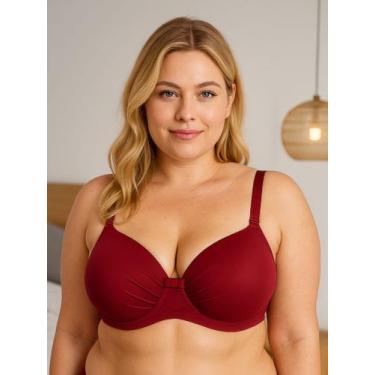 Imagem de Sutiã Plus Size Soutien Reforçado Bojão Cruzado Alça Larga - c7 ALICE,