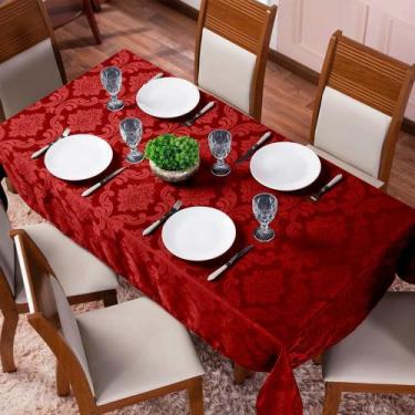 Imagem de Toalha De Mesa Jacquard Retangular 6 Lugares Jacard 2,00 Mts - FF Enxo