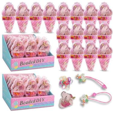 Imagem de Kit 24 Conjuntos De Acessórios Infantil Pulseiras + Presilhas + Elásti