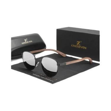 Imagem de Óculos De Sol Polarizados Em Madeira De Nogueira Preta Para Homens E M