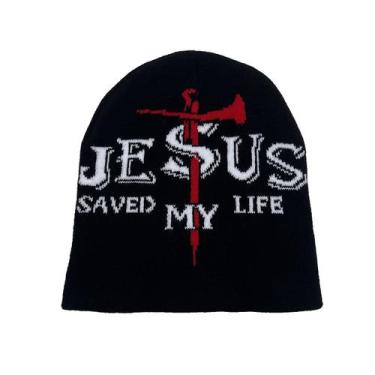 Imagem de Chapéu de malha Winter Beanie Jesus Anime Soft Ski para adultos - Yiwe