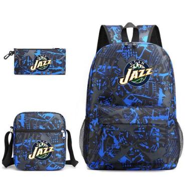 Imagem de Conjunto de mochilas Jazz School de 3 peças para estudantes com bolsa 