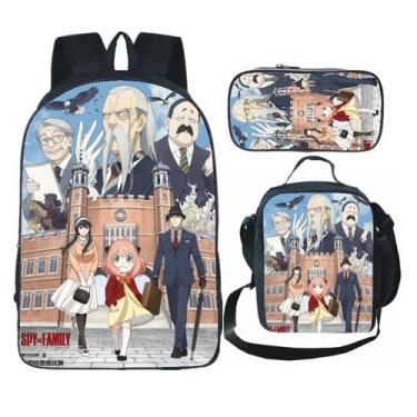 Imagem de Conjunto de mochilas Spys Familys Anya Forger Anime para crianças - Yi