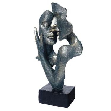 Imagem de Estatueta de resina europeia com máscara de casal de escultura 31 cm -