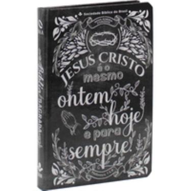 Imagem de Bíblia Sagrada Naa Capa Lettering Preta - 2026