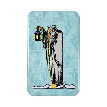 Imagem de Baralho De Cartas De Tarô Douradas Em Caixa De Metal, Jogo De Divinaçã