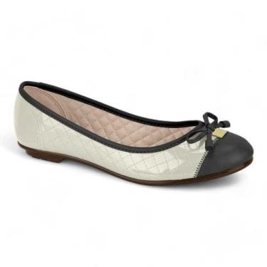 Imagem de Sapatilha Moleca Feminina 5027.1407, Branco off, Preto, 38