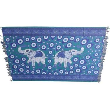 Imagem de Canga de Praia Indiana - Olho Grego - SUGGESTIONE, Único, Verde