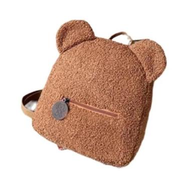 Imagem de Mochila Feminina De Pelúcia Urso Fofo, Bolsa De Viagem Doce, Presente 