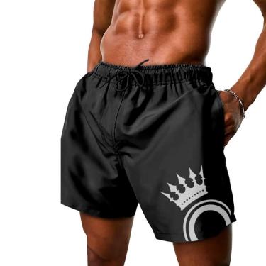 Imagem de Short Masculino Tactel Bermuda Praia Treino Academia Coroa-Masculino