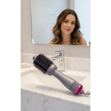Imagem de Escova Secadora 4 em 1 Cinza: Alisa, Modela, Seca - Congratulations St