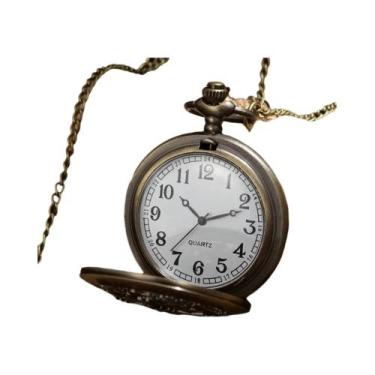 Imagem de Relógio De Bolso Vintage Steampunk Com Caixa Dourada, Pendente De Cola