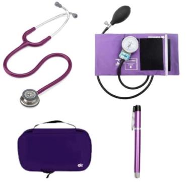 Imagem de Kit Estetoscopio Littmann + esfigmo + case + Laterna - Cores Variadas 