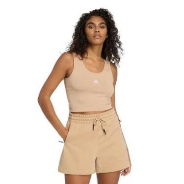 Imagem de Regata Adidas de Algodão com Logo Pequeno Essentials Lifestyle Feminina-Feminino