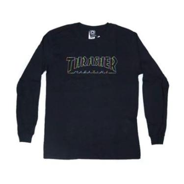 Imagem de Camiseta Manga Longa Thrasher Magazine Spectrum - Preto-Masculino