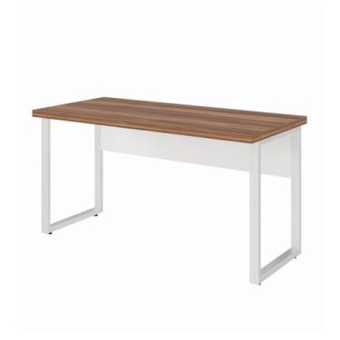 Imagem de Mesa Escritório PÉ QUADRO 1,20x0,60m -S/ Gavetas - NOGAL SEVILHA / BRA