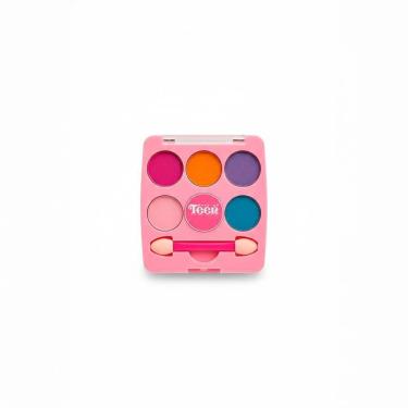 Imagem de Paleta De Sombras Infantil 6 Cores 48g Com Pincel Alta Pigmentação +12 Anos