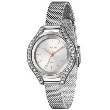 Imagem de Relógio Lince Feminino Prata Cristais Lrmm059l36 S1sx