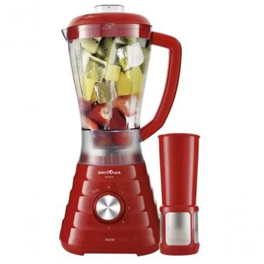 Imagem de Liquidificador Britânia Gourmet Ellegance 900W 2 e 4L Base Antiderrapante 4 Velocidades Vermelho 110V