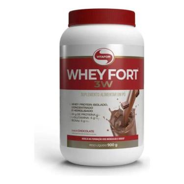 Imagem de Whey Fort 3W 900g Chocolate Vitafor - Congratulations Store