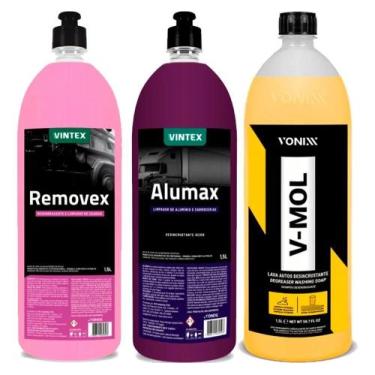 Imagem de Kit Limpeza Automotiva Vintex e Vonixx Desengraxante 1.5L - Congratula