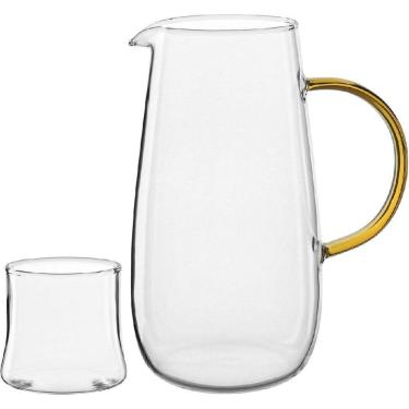 Imagem de Jg 5pç Jarra/copo Água Suco Borossilicato 1,3l/280ml TRANSPARENTE
