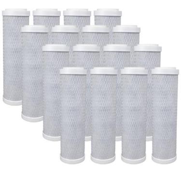 Imagem de Kit 16 Refil Filtro Água Remove Cloro Carvão Ativado Block Cinza - Roy