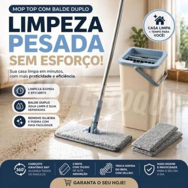 Imagem de Esfregão Tipo Mop Balde Com 02 Refis - Top Rio