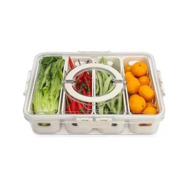 Imagem de Caixa Organizadora Caixa Organizador Tampa Hermética com Travas para Alimentos em Plást...