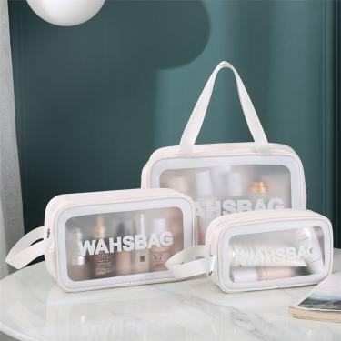 Imagem de Kit Necessaire para Maquiagem OEM Kit 3 Necessaire Maquiagem Transparente Washbag em PV...