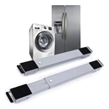 Imagem de Base Suporte com Rodinhas Premium Colchões Ajustável para Máquina de Lavar, Geladeira e...