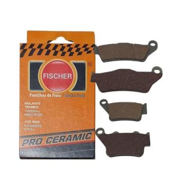Imagem de Kit Pastilha De Freio Cerâmica Royal Enfield Meteor 350 - Fischer