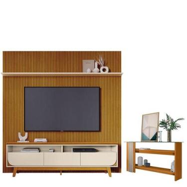 Imagem de Estante Home Theater Com Bancada Suspensa Luna com Aparador Frizz Cuma