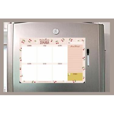 Imagem de Lousa Magnética Imã De Geladeira Porta Recados Calendário - nosi