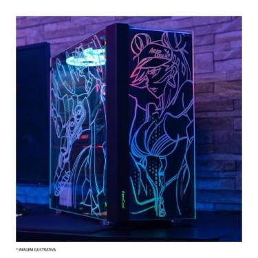 Imagem de Gabinete Gamer Skribble Preto RGB Lateral Vidro Aerocool