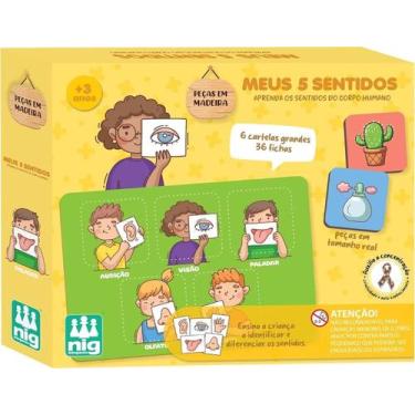 Imagem de Jogo Educativo Em Madeira Meus 5 Sentidos - Nig 0586 - NIG Brinquedos