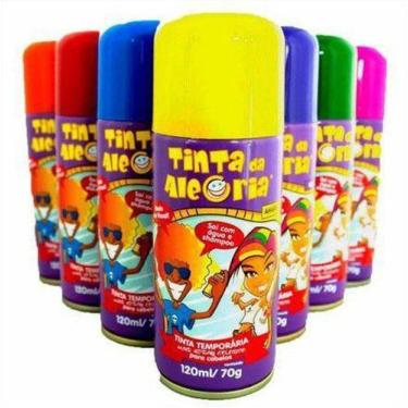 Imagem de Tinta Spray Colorida p/ Cabelo Cores Variadas Kit 5 Unid. Tinta da Ale