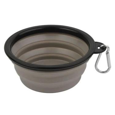 Imagem de Pote Comedouro Portátil Pet Retrátil Alimento Cães E Gatos - Nipo, Cin