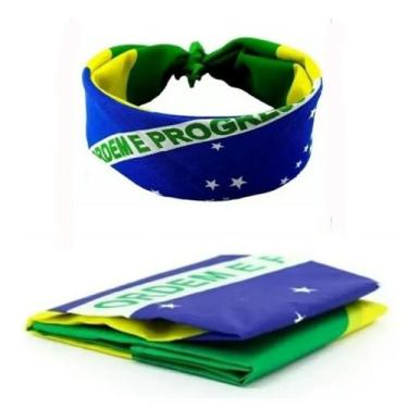 Imagem de Bandeira E Bandana Do Brasil Oficial Eleições Copa Do Mundo - BlinTx