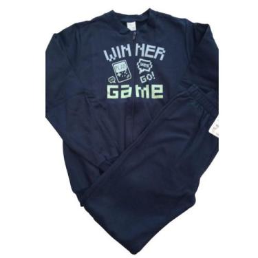 Imagem de Conjunto Moletom Juvenil Masculino Aberto 10/18 Malwee Kids, Tangaroa,