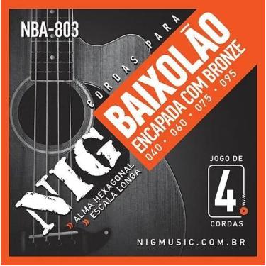 Imagem de Encordoamento baixolao 4 cordas 040 bronze nig nba-803