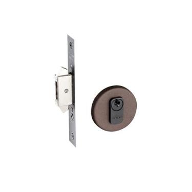 Imagem de Fechadura trava porta correr pado expansiva corten marrom externa redo