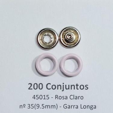 Imagem de Botões de Pressão Nº 35 Tic-Tac Colorido Latão Sortidos Rosa Claro 9,5