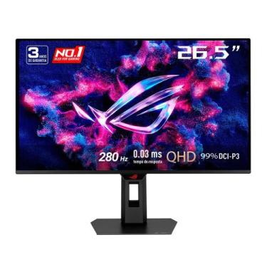 Imagem de Monitor Gamer ASUS ROG Strix OLED 27", QHD, 280Hz, 0.03ms, QD-OLED, G-