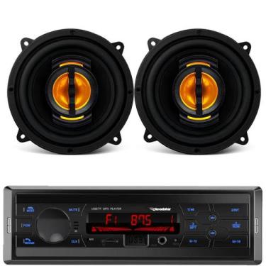 Imagem de Kit par falante leson jb4 flex 4 pol110w + rádio road rs2604 - Le Son