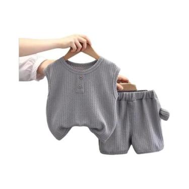 Imagem de Conjunto De Verão Coreano Para Crianças, Colete Sem Mangas, Shorts, Co